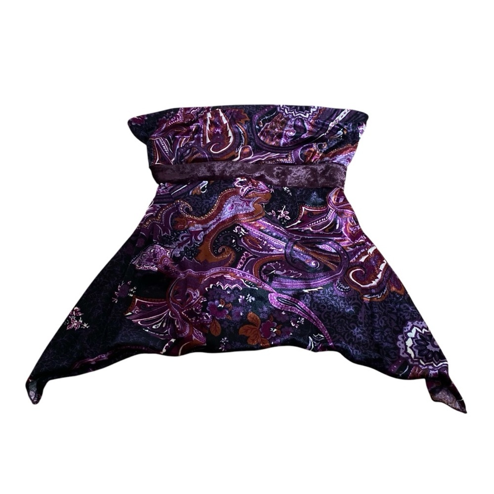 MIKK Couture Elegant Purple Paisley Shirt